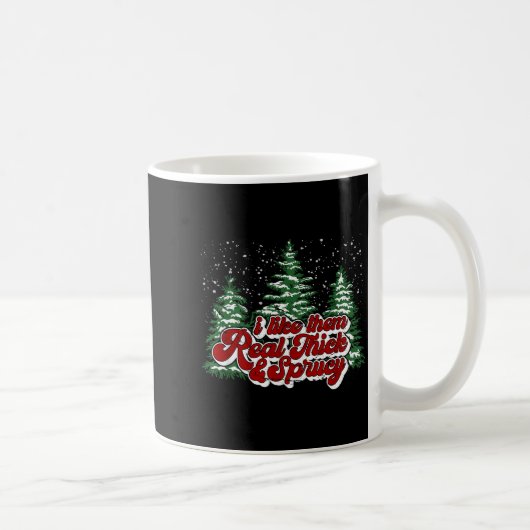 クリスマスツリー 私は本当に厚くてトウヒが好き コーヒーマグカップ (右)