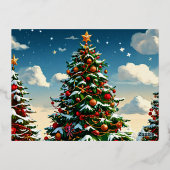 クリスマスツリー 箔シーズンポストカード (裏面)