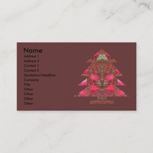 クリスマスツリー-紅葉 名刺 (正面)