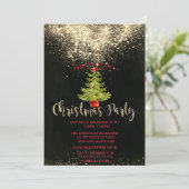 クリスマスツリー、紙吹雪会社クリスマスパーティー 招待状 (スタンド正面)
