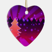 クリスマスツリー 紫の色合い セラミックオーナメント (右)