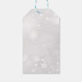 クリスマスツリー、絵を描(ばちゃばちゃ)跳ねる、原色 ギフトタグ (裏面)