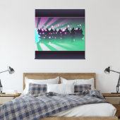 クリスマスツリー 緑の様々な色合い キャンバスプリント (インサイチュ (寝室))