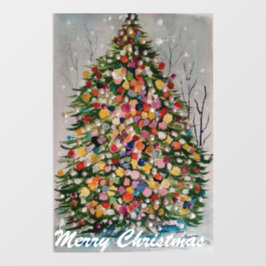 クリスマスツリー – 聖降誕祭お目出とう ウィンドウサイン