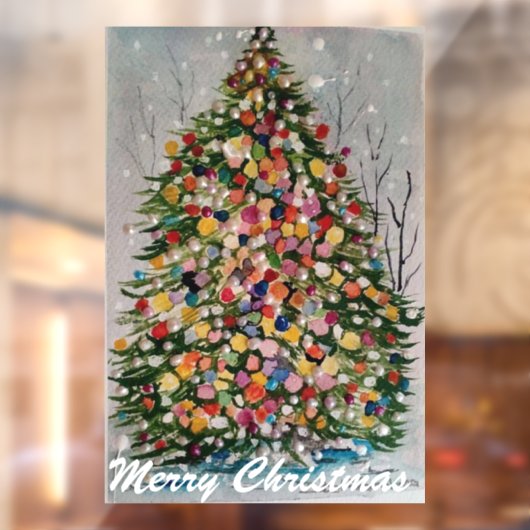 クリスマスツリー – 聖降誕祭お目出とう ウィンドウサイン (シート2)