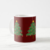 クリスマスツリー 赤いクラシックマグ コーヒーマグカップ (正面左)