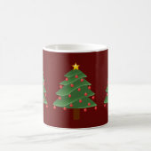 クリスマスツリー 赤いクラシックマグ コーヒーマグカップ (中央)