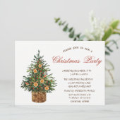 クリスマスツリー、赤いクリスマスパーティー 招待状 (スタンド正面)