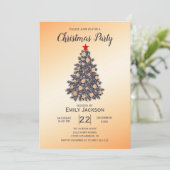 クリスマスツリー 赤い星 招待状 (スタンド正面)