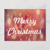 クリスマスツリー 赤い背景 シーズンポストカード (正面)