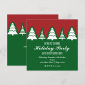 クリスマスツリー 赤と緑のホリデー招待状 招待状 (正面/裏面)