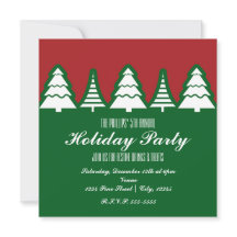 クリスマスツリー 赤と緑のホリデー招待状