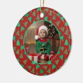 クリスマスツリー | 赤と緑の子供たち セラミックオーナメント (左)