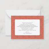 クリスマスツリー 赤 サンクス ノートカード (裏面)