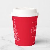 クリスマスツリー 赤 紙コップ (左)