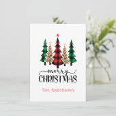 クリスマスツリー 赤 緑 黒 バッファロープライド  シーズンカード (スタンド正面)