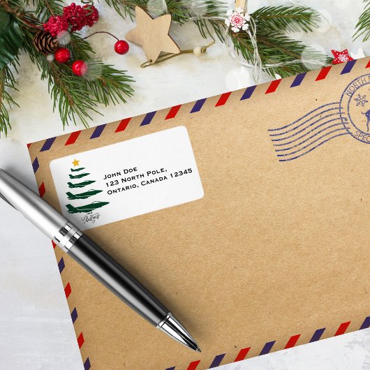 クリスマスツリー、軍隊飛行機、ミニマリストクール、 ラベル