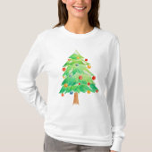 クリスマスツリー-醜いクリスマスのセーター Tシャツ (正面)