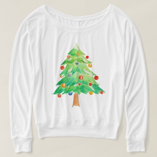 クリスマスツリー-醜いクリスマスのセーター Tシャツ (デザイン正面)