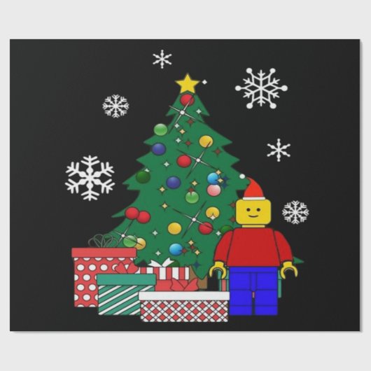  クリスマスツリー 野球  ラッピングペーパー (フラット)