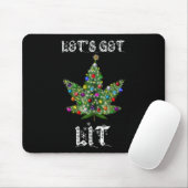 クリスマスツリー 雑草の葉 ポット Thc ギフトTシャツ マウスパッド (マウス)