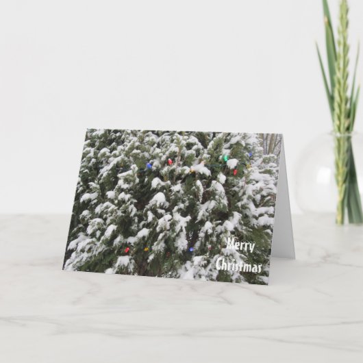 クリスマスツリー 雪が降りますように シーズンカード (正面)