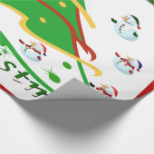 クリスマスツリー&雪だるま- ラッピングペーパー (角)