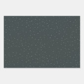 クリスマスツリー、雪の結晶クリスマスホリデー ラッピングペーパーシート (正面2)