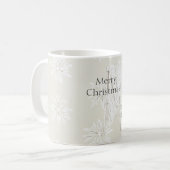クリスマスツリー 雪の結晶 毛布用ラダー コーヒーマグカップ (正面左)