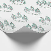 クリスマスツリー – 雪を降らせる ラッピングペーパー (角)