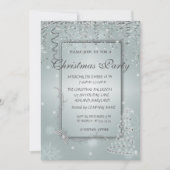 クリスマスツリー，雪企業の片クリスマスパーティー 招待状 (正面)