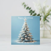 クリスマスツリー 青いグリッター | あなたの名前 シーズンカード (スタンド正面)