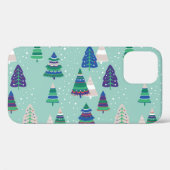 クリスマスツリー、青い背景 Case-Mate iPhoneケース (裏面 (横))