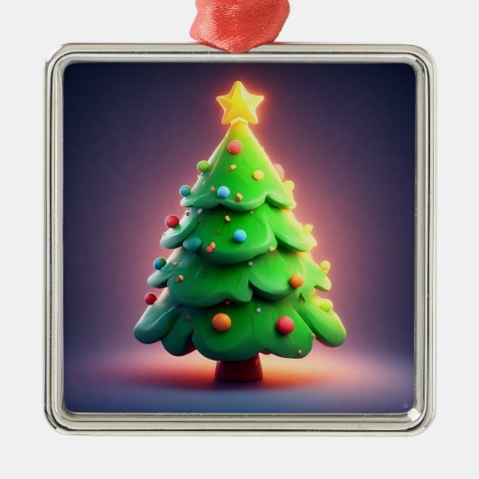 🎁クリスマスツリー 高級 記念品 ホリデーギフト ✨ メタルオーナメント (正面)