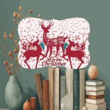 クリスマスツリー 鹿の雪の結晶 家族 カスタム