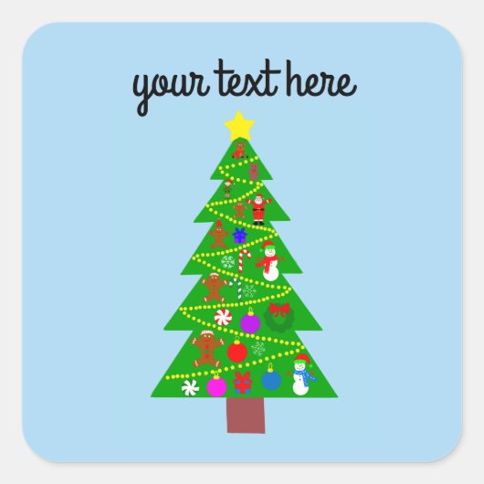 クリスマスツリー#1シール スクエアシール (正面)