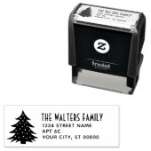クリスマスツリー#1ファミリー名差出人住所 セルフインキングスタンプ (インサイチュ)
