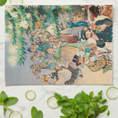 クリスマスツリー(1902)キッチンタオル キッチンタオル (折り畳み)