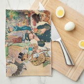 クリスマスツリー(1902)キッチンタオル キッチンタオル (四つ折り)