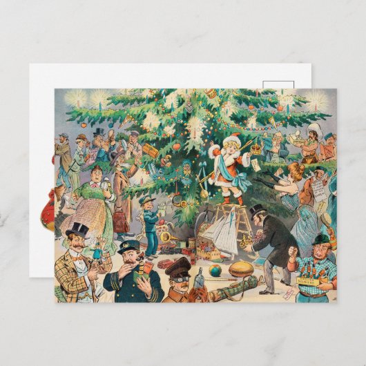 クリスマスツリー (1902) シーズンポストカード (正面/裏面)