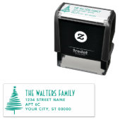 クリスマスツリー#2ファミリー名差出人住所 セルフインキングスタンプ (インサイチュ)