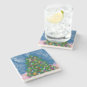 クリスマスツリー- 2017年 ストーンコースター (横)