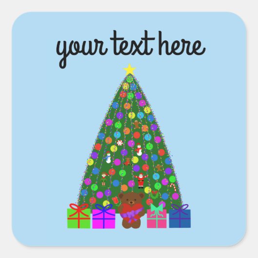 クリスマスツリー#3シール スクエアシール (正面)