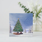 クリスマスツリー – 3D 描写 シーズンカード (スタンド正面)