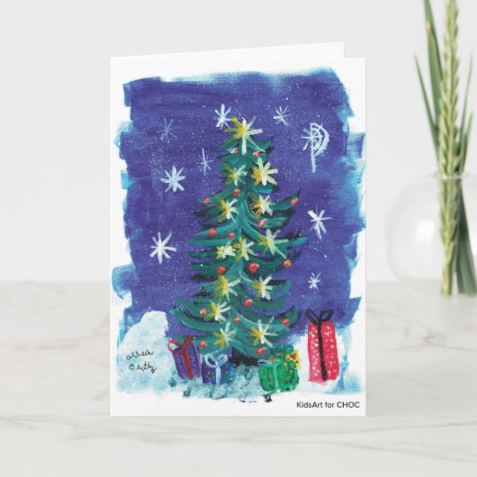クリスマスツリー - CHOCの子供たちの作品 サンキューカード (正面)