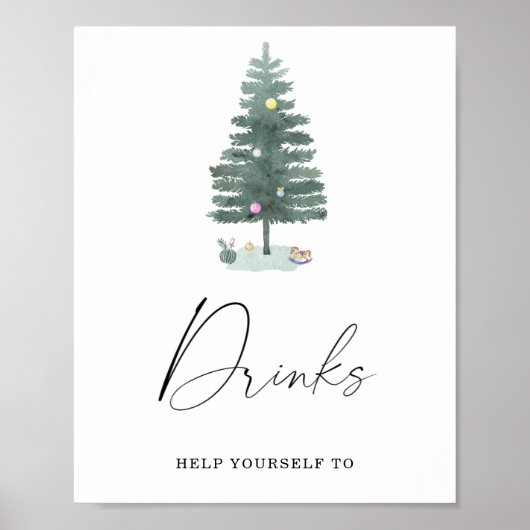 クリスマスツリー – Drinks Poster ポスター (正面)