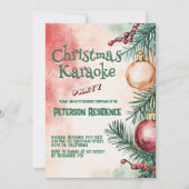 クリスマスツリー I クリスマス カラオケパーティー 招待状 (正面)