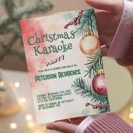 クリスマスツリー I クリスマス カラオケパーティー 招待状