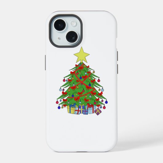 クリスマスツリー iPhone 15ケース (裏面)