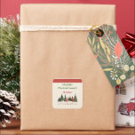 クリスマスツリー | Merry Christmasスタンプ スクエアシール<br><div class="desc">この休日はあなたのパッケージ、封筒とギフトにギフトステッカーを追加する？Jingle & Mingleコレクションの森の緑と赤いお洒落クリスマスツリーが入ったクリスマスのステッカーはシンプル文字で感じモダン、クリスマスに近いスクリプトのを持っている。今年はさらに多くのハートと喜びとメリークリスマスを言う自分自身の家族の名前を追加する。</div>